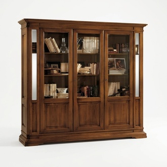 Schrank Regal Wohnzimmer Bücherregal Holz Büroschrank Schränke Vitrine Italien