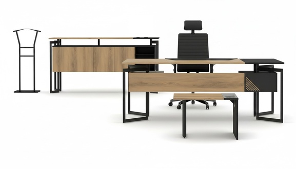 Schreibtisch Büroschrank Kommode Couchtisch Arbeitszimmer Set Büromöbel
