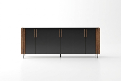 Schwarze Konsole aus Holz modern elegantes Design