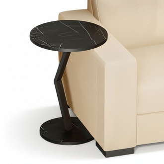 Schwarzer Beistelltisch aus Holz modern eleganter Wohnstil