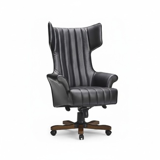 Schwarzer Bürostuhl Designer Chefsessel Drehsessel Arbeitszimmer Möbel