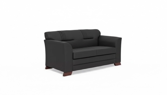 Schwarzer Zweisitzer Moderne Office Möbel Polster Sofas Arbeitszimmer