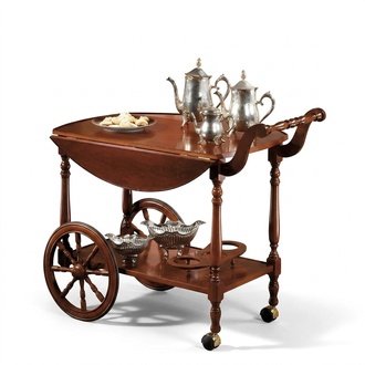Serviertisch Tisch Beistelltisch Luxus Echtholz Klasse Antik Stil Barock Rokoko