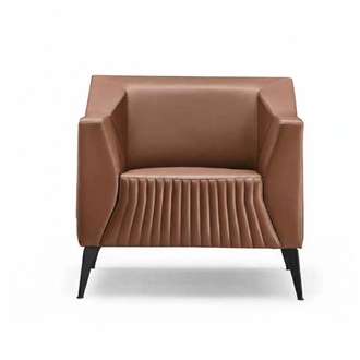Sessel 1 Sitzer Wohnzimmer Moderne Design Elegantes Möbel Braun