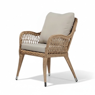 Sessel Braun Design Couch Sofa Relax Hochwertig Rattan Polster Sitzer Luxus