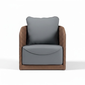 Sessel Braun Terrasse Design Elegantes Möbel Modern 1 Sitzer Sessel stilvolle
