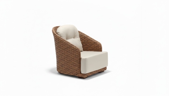 Sessel Braun Terrasse Design Elegantes Möbel Modern 1 Sitzer luxuriöse Sessel