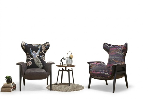 Sessel Design Schlagen Relax Club Lounge Einsitzer Polster Stoff Textil