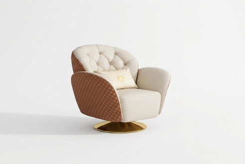 Sessel Einsitzer Relax 360° Dreh Stuhl Polster Ledersessel Sofa Club