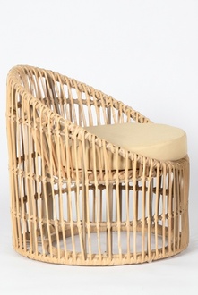 Sessel Gartenmöbel Sitz Veranda Lounge Terrasse Balkon Modern Polsterung Beige