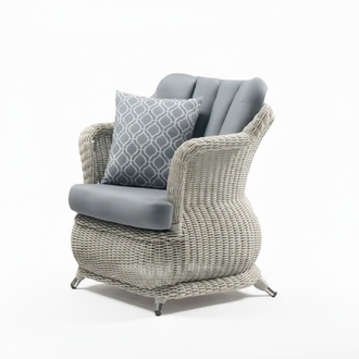 Sessel Grau Hochwertig Terrasse Design Elegantes Möbel Modern Sessel luxuriöse