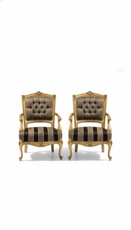 Sessel Möbel Stühle Art déco Design Textil Wohnzimmer Sessel Design Neu