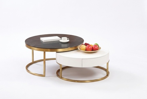 Set 2x Couchtisch Kaffeetisch Beistelltisch Deko Designer Wohnzimmertisch