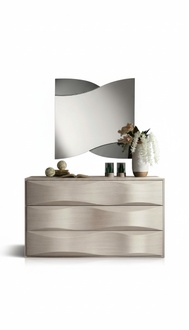 Set Kommode mit Spiegel Kommoden Konsole Gruppe Holz Schränk Schlafzimmer Modern