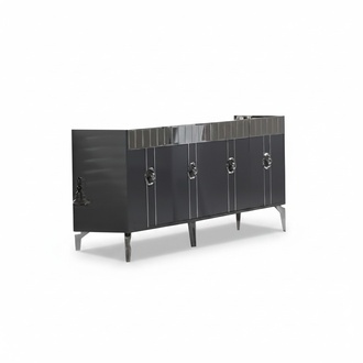 Sideboard Designer Lowboard Moderne Möbel Kommode Schrank Grau Anrichte