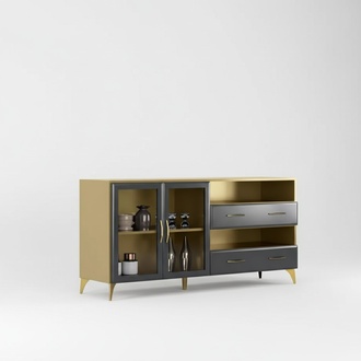 Sideboard Luxus schaukelnd Modern Wohnzimmer Kommoden Holz Kommode