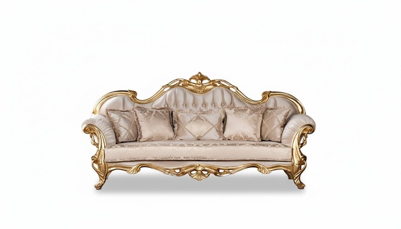 Sitz Dreisitzer Sofa 3 Sitzer Sofa Sofas Couchen Stoff Stil Barock Rokoko Möbel