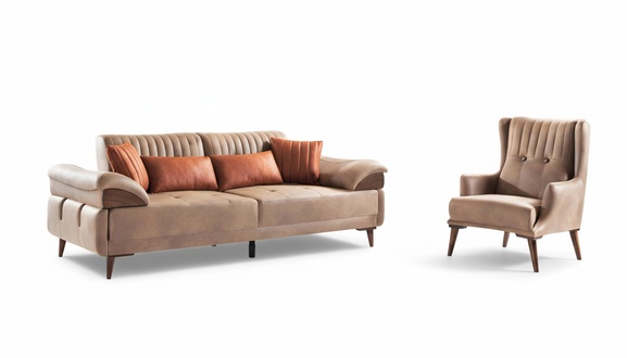 Sitzgruppe Sofagarnitur Wohnlandschaft Polstergarnitur Sofa Couchgarnitur Set 31