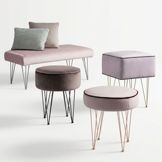 Sitzhocker Ottomane Hocker Sitz Beistell Fußhocker Rund Hocker Polsterhocker Neu