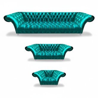 Sitzmöbel Sofa Set 3tlg Wohnzimmer Garnitur Chesterfield Textil Einrichtung