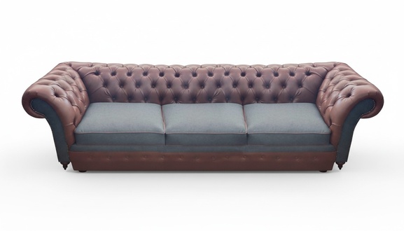 Sitzmöbel Wohnzimmer Chesterfield Leder Sofa Couch Dreisitze Einrichtung Neu