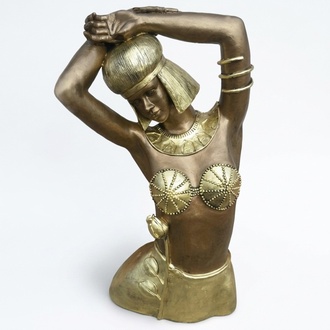Skulptur Ägyptische Frau Tänzerin Statuen Figuren Büste Körper Ägypten