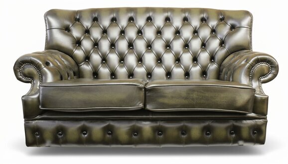Sofa 2 Sitzer Chesterfield Kunstleder Polster Design Luxus Couch Klassische