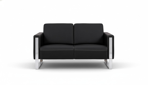 Sofa 2 Sitzer Design Stil Modern Leder Möbel Büromöbel Luxus Couch
