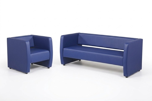 Sofa 2 Sitzer Luxus Couch Arbeitszimmer Büroeinrichtung Leder Möbel