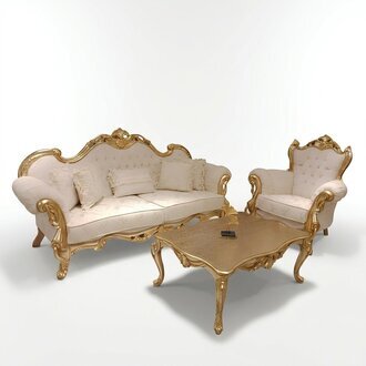 Sofa 3+3 Sitzer Chesterfield Luxus Sofa 2tlg. Sofagarnitur Klassisch Möbel
