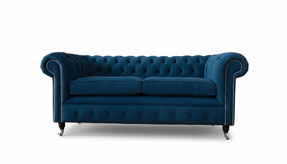 Sofa 3 Sitzer Couch Chesterfield Polster Sitz Stoff Textil Design