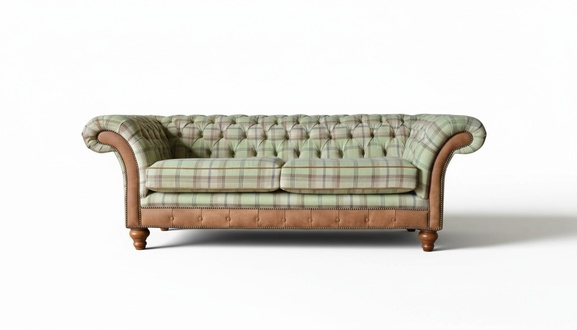 Sofa 3 Sitzer Couch Design Chesterfield Sitz Luxus Textil Polster Neu