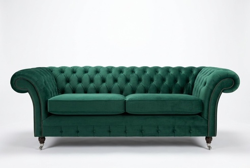 Sofa 3 Sitzer Couch Chesterfield Polster Garnitur Sitz Textil Leder design Samt