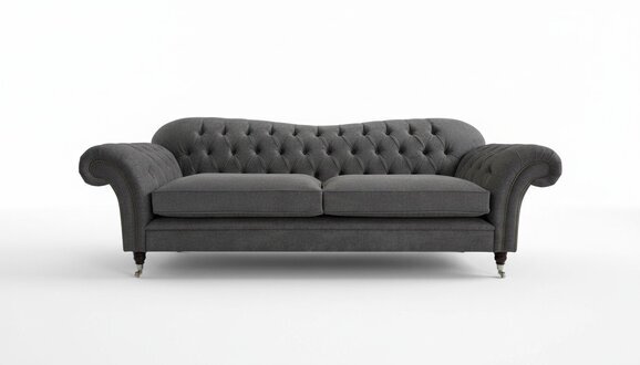 Sofa 3 Sitzer Couch design Chesterfield Sitz Garnitur Leder Textil Polster Neu!