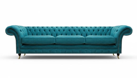 Sofa 3 Sitzer LuxuriöseModern Design Blau Dreisitzer Couch Polstermöbel