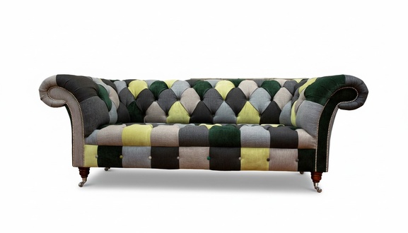 Sofa 3 Sitzer Luxus Möbel Chesterfield Möbel Textil Klassische Stil