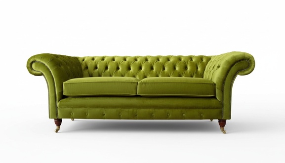 Sofa 3 Sitzer Stoff Design Couch Polster Sofas Textil Modern Chesterfield