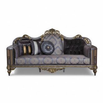 Sofa 3 Sitzer Textil Holz Modern Sofa Polster Couch Sofas Design Luxus Neu Sofa