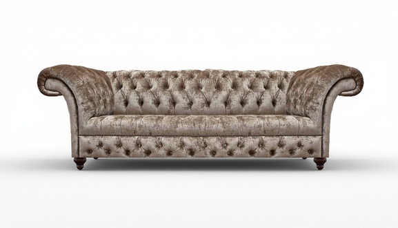 Sofa Couch Dreisitze Modern Luxus Sitzmöbel Einrichtung Wohnzimmer Chesterfield