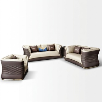 Sofa Couch Garnitur Sitz Polster Komplett Set 3+2+1 Sofas Deko Designer