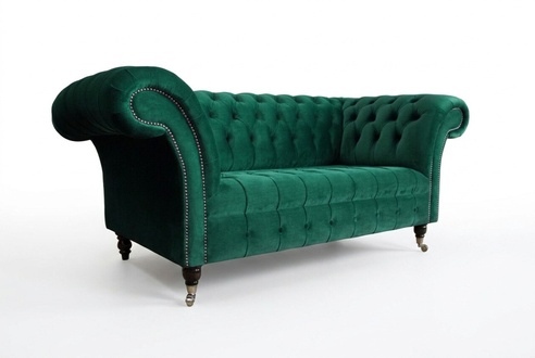 Sofa Couch Polster 2 Sitzer Textil Sofas Couchen Sitz Garnituren Design Club