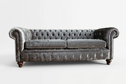Sofa Couch Polster 3 Sitzer Samt Sofas Couchen Sitz Garnituren Design Club 3er