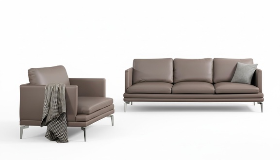 Sofa Couch Polster Design Sitz Sofas Zimmer Möbel Leder 3+1 Sitzer Moderne