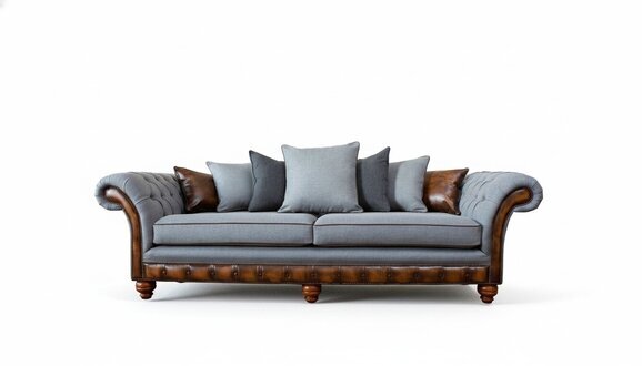 Sofa Couch Stoff Polster Sofas Couchen Wohnzimmer Design 4 Sitzer Neu
