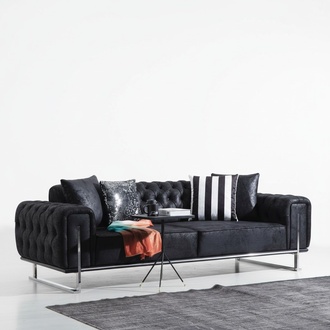 Sofa Dreisitzer Couch Design Chesterfield Luxus Möbel Polstersofas Wohnzimmer