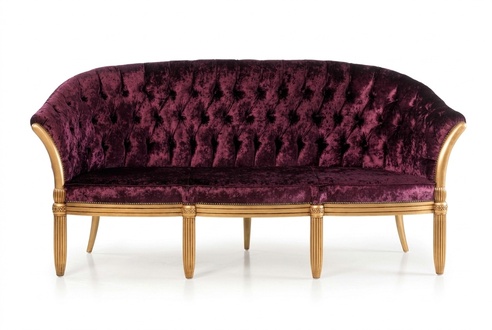 Sofa Dreisitzer Couch Klassische Polster 3 Sitzer Leder Couchen Samtsofa