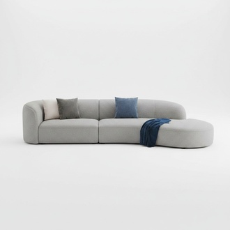 Sofa L-form Sofa Wohnlandschaft Relax Sitz Design Couch Lounge Sofas Textil Neu