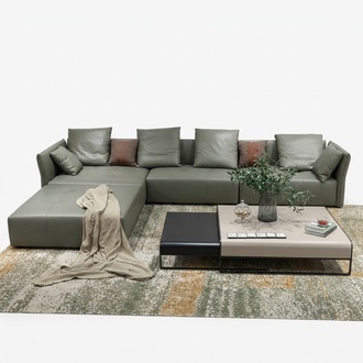 Sofa Leder Eck Garnitur Couch Zimmer Sitz Landschaft L Form Luxus Wohn