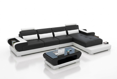 Sofa Ledersofa Eckcouch Polstergarnitur Couch Eckgarnitur Wohnlandschaft Polster