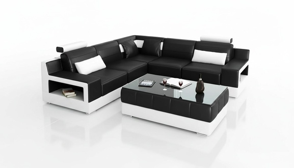 Sofa Ledersofa Ecksofa Polster Eckgarnitur Polster Couch Garnitur